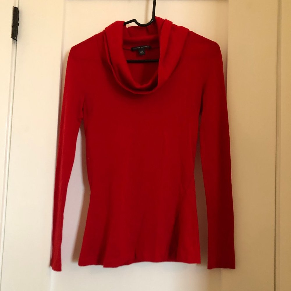 Banana Republic Red Turtleneck Long Sleeve